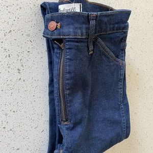 Madewell NWOT women’s skinny jeans w/exposed zipper. Size 24.